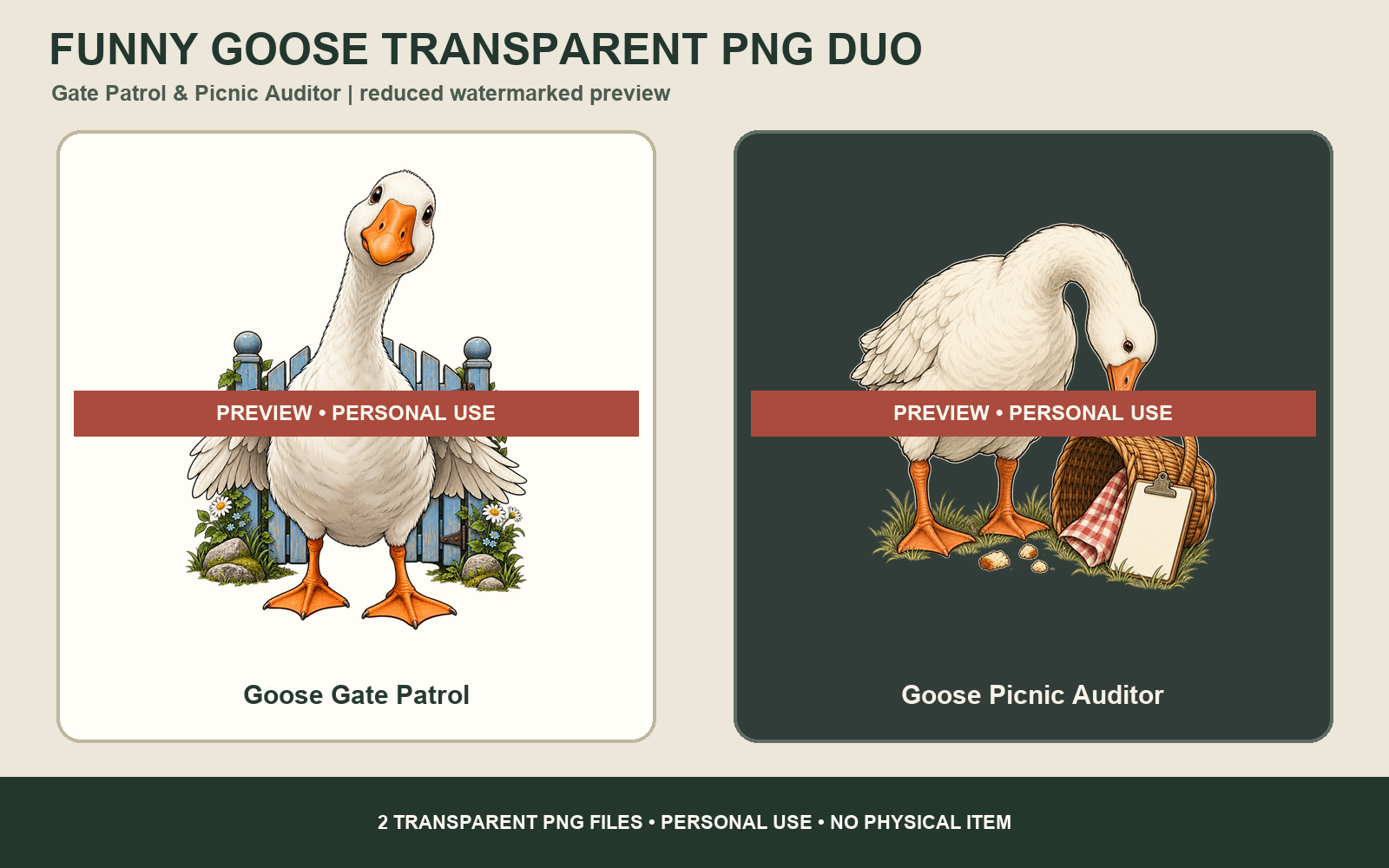Watermarked preview of Goose Gate Patrol and Goose Picnic Auditor